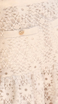 Saylor Verena Eyelet Mini Dress in White