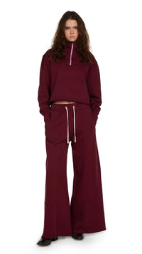 Les Tien Haley Half Zip in Burgundy