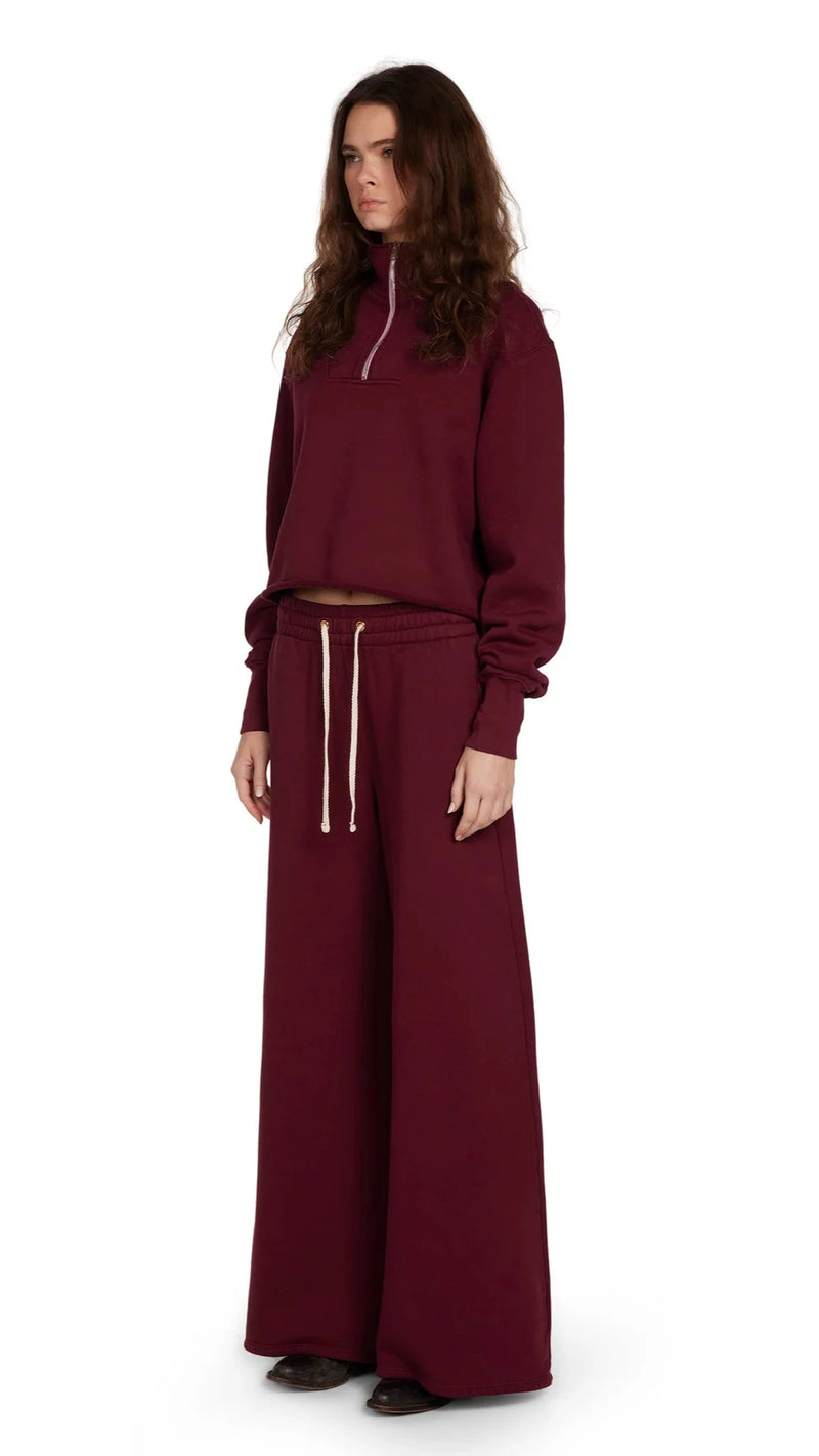 Les Tien Haley Half Zip in Burgundy