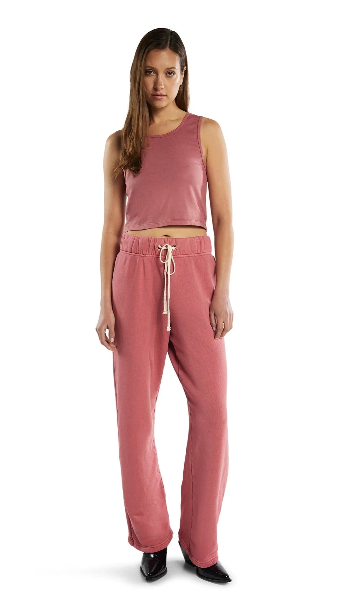 Les Tien Kelsey Square Neck Tank in Flamingo
