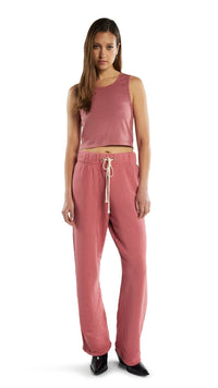 Les Tien Kelsey Square Neck Tank in Flamingo