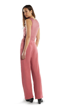 Les Tien Kelsey Square Neck Tank in Flamingo