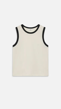 Frame The Ringer Tank in Cream/Black
