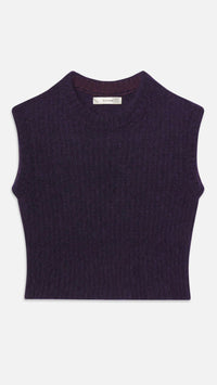 Frame The Plush Vest in Royal Purple