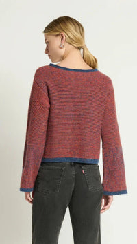Nation LTD Willow Slit Sleeve Pullover Sweater in Greenwich Autumn Leaf