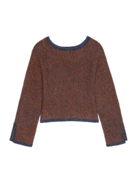 Nation LTD Willow Slit Sleeve Pullover Sweater in Greenwich Autumn Leaf