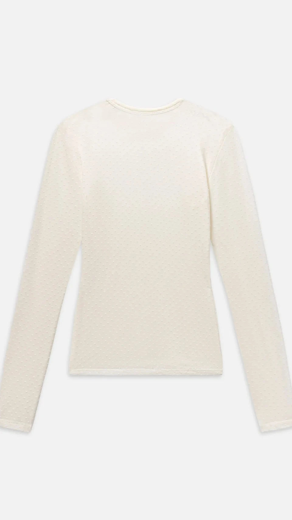 Frame The Mesh Polka Dot Top in Cream