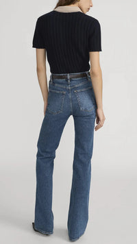 Frame The Contrast Trim Polo in Navy Multi