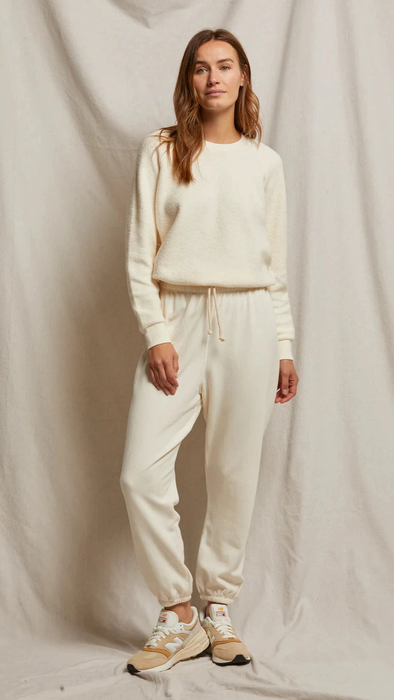 Perfect White Tee Johnny Sweatpants in Bright Ivory