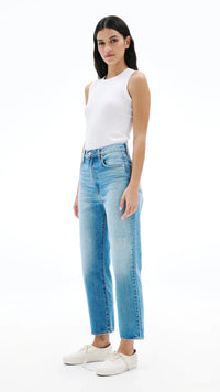 SLVRLAKE London High Rise Crop in Lust for Life