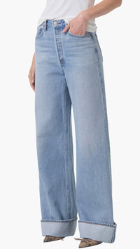 AGOLDE Denim Dame High Rise Wide Leg in Showdown