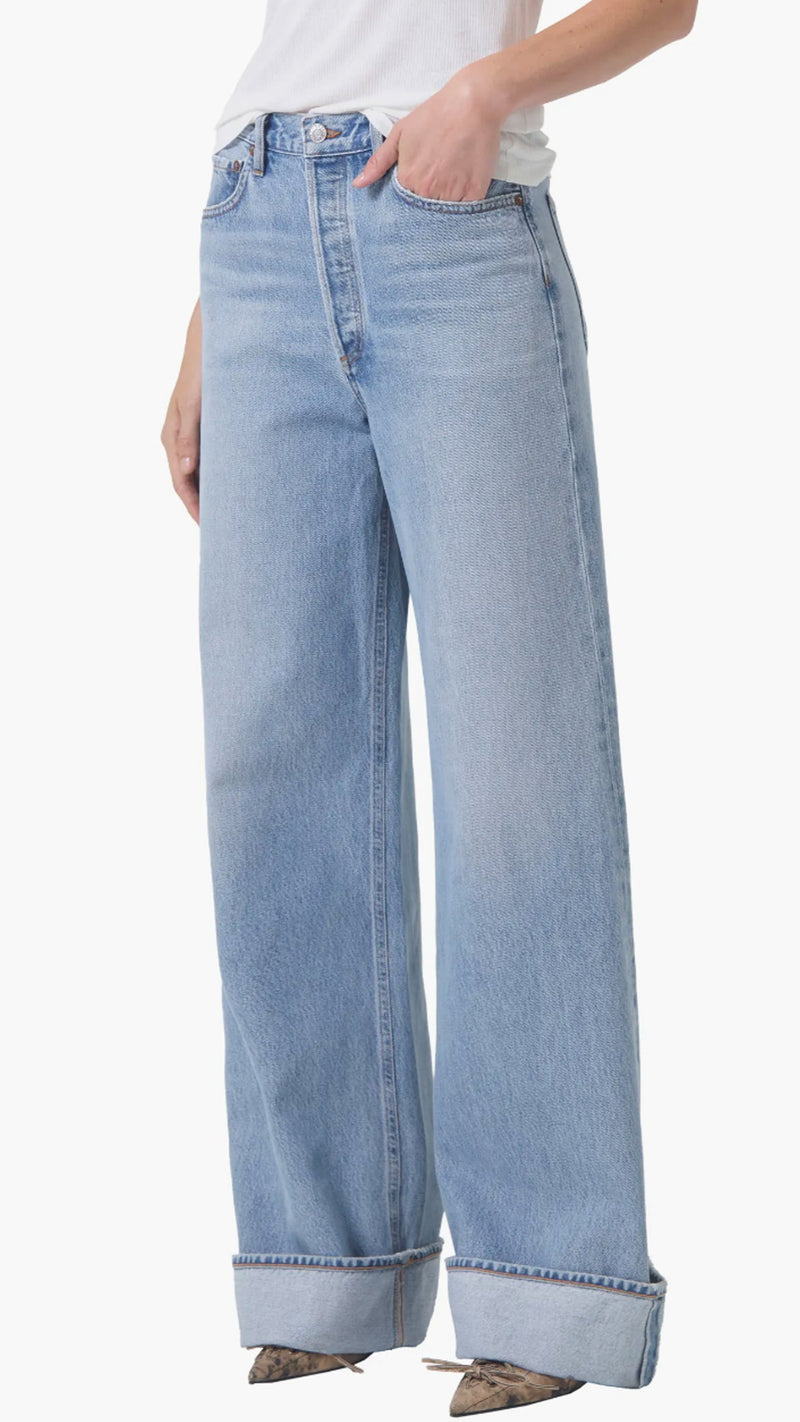 AGOLDE Denim Dame High Rise Wide Leg in Showdown