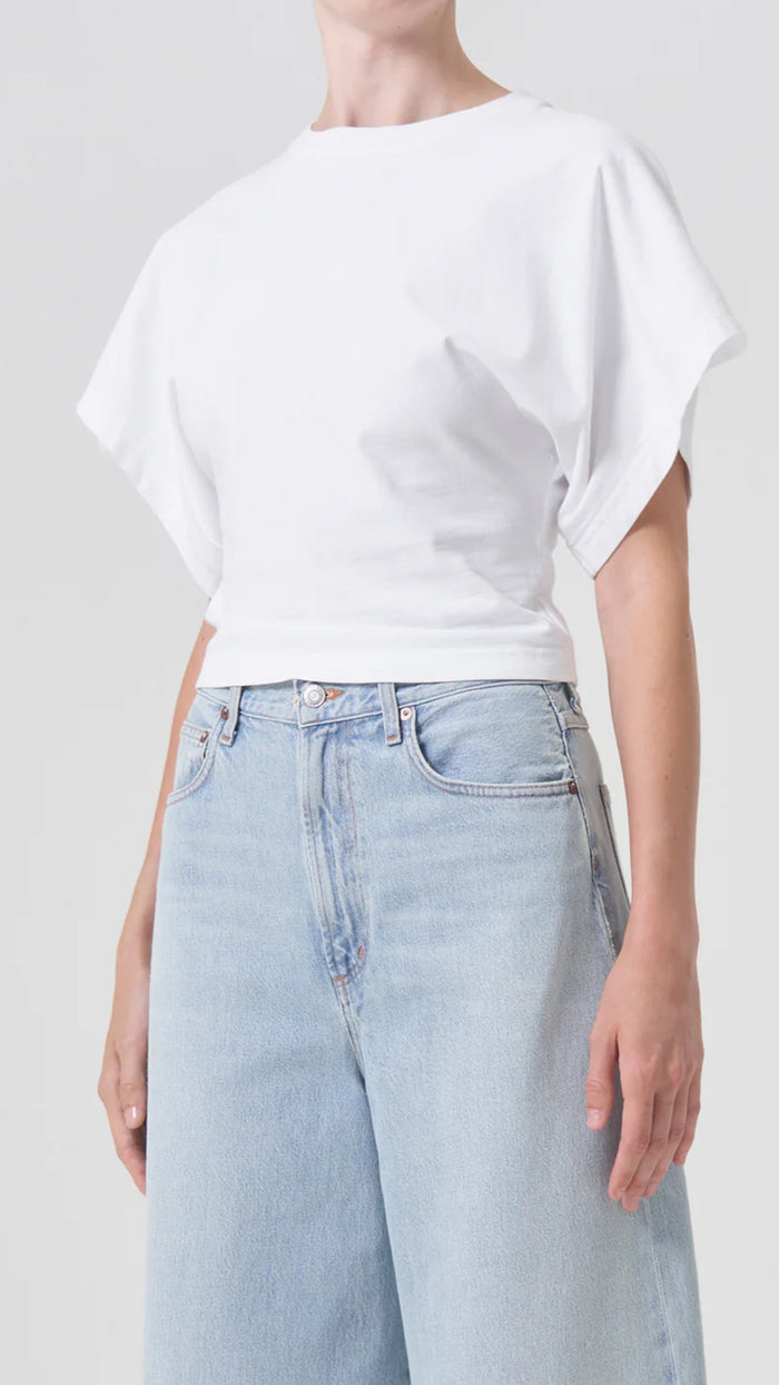 AGOLDE Denim Britt Tee in White