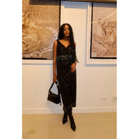 Saylor Randall Floral Sequin Set in Black