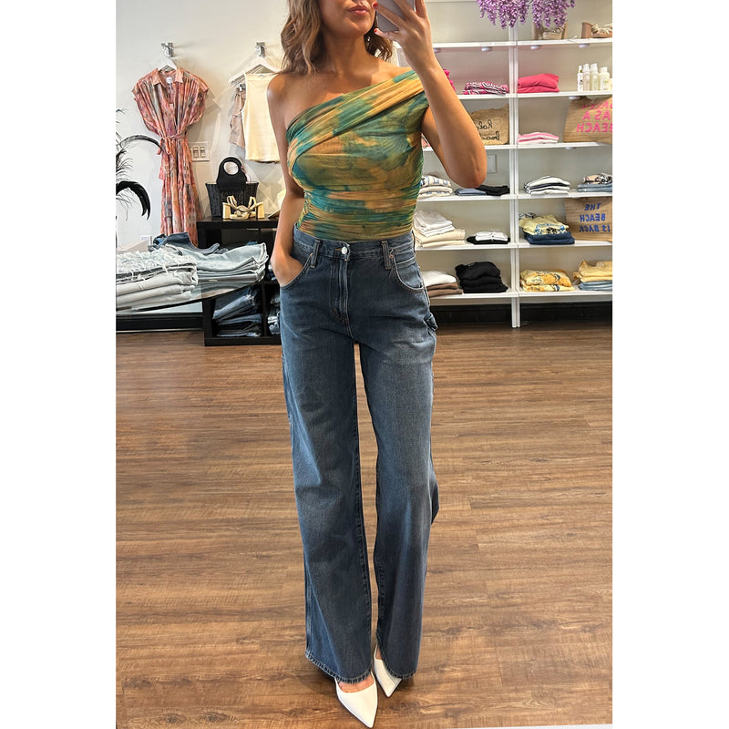 AGOLDE Denim Magda Carpenter High Rise Loose Jean in Darkness