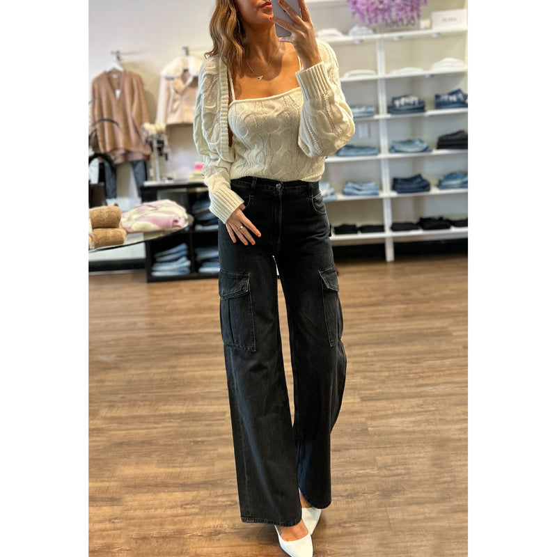 AGOLDE Denim Minka High Rise Cargo in Spider