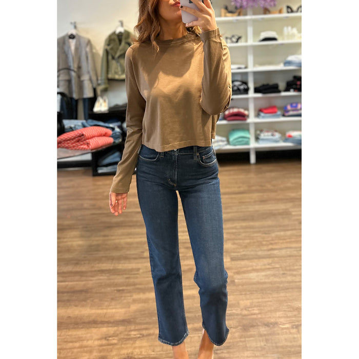 AGOLDE Denim Kye Mid Rise Straight Crop in Song