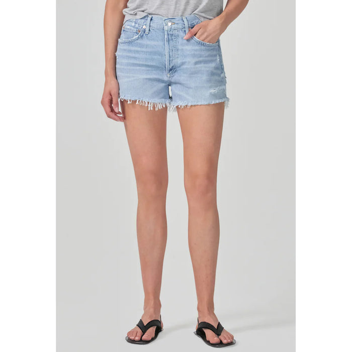 AGOLDE Denim Parker High Rise Vintage Cut Off Short in Swapmeet