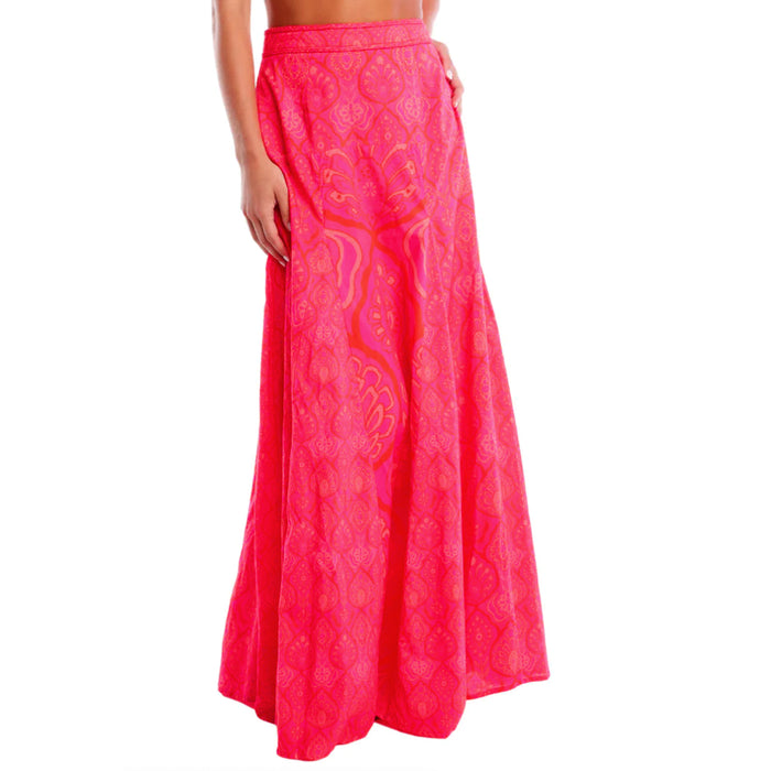 Allison New York Athena Maxi Skirt in Pink Bohemia