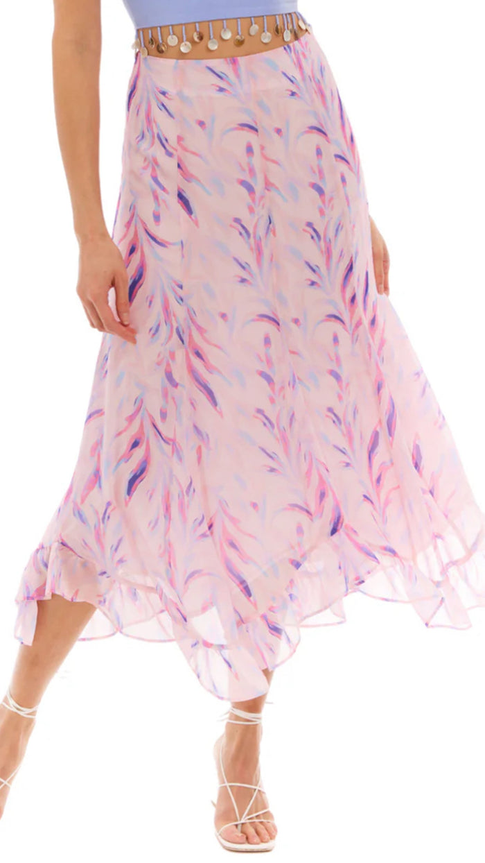 Allison New York Karina Midi Skirt in Soft Tropical