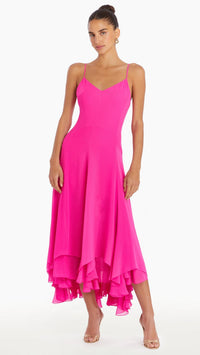 Amanda Uprichard Clemenza Dress in Hot Pink