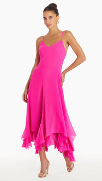 Amanda Uprichard Clemenza Dress in Hot Pink