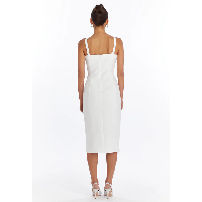 Amanda Uprichard Tisha Midi Dress in White