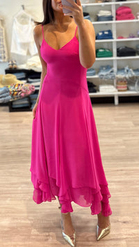 Amanda Uprichard Clemenza Dress in Hot Pink