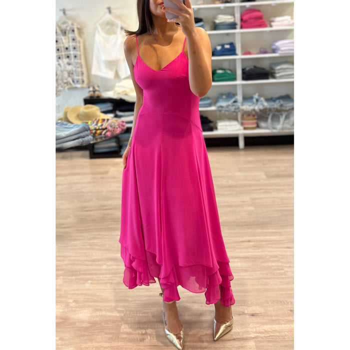 Amanda Uprichard Clemenza Dress in Hot Pink