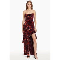 Amanda Uprichard Cabrera Ruffle Mini Dress in Casablanca Dot Print