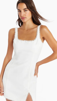 Amanda Uprichard Valetta Mini Dress in Ivory