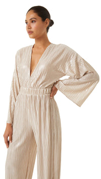 Misa Amina Pleated Jumpsuit in Ivory