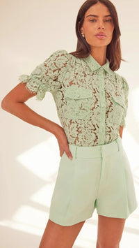 Generation Love Sena Crepe Shorts in Seafoam