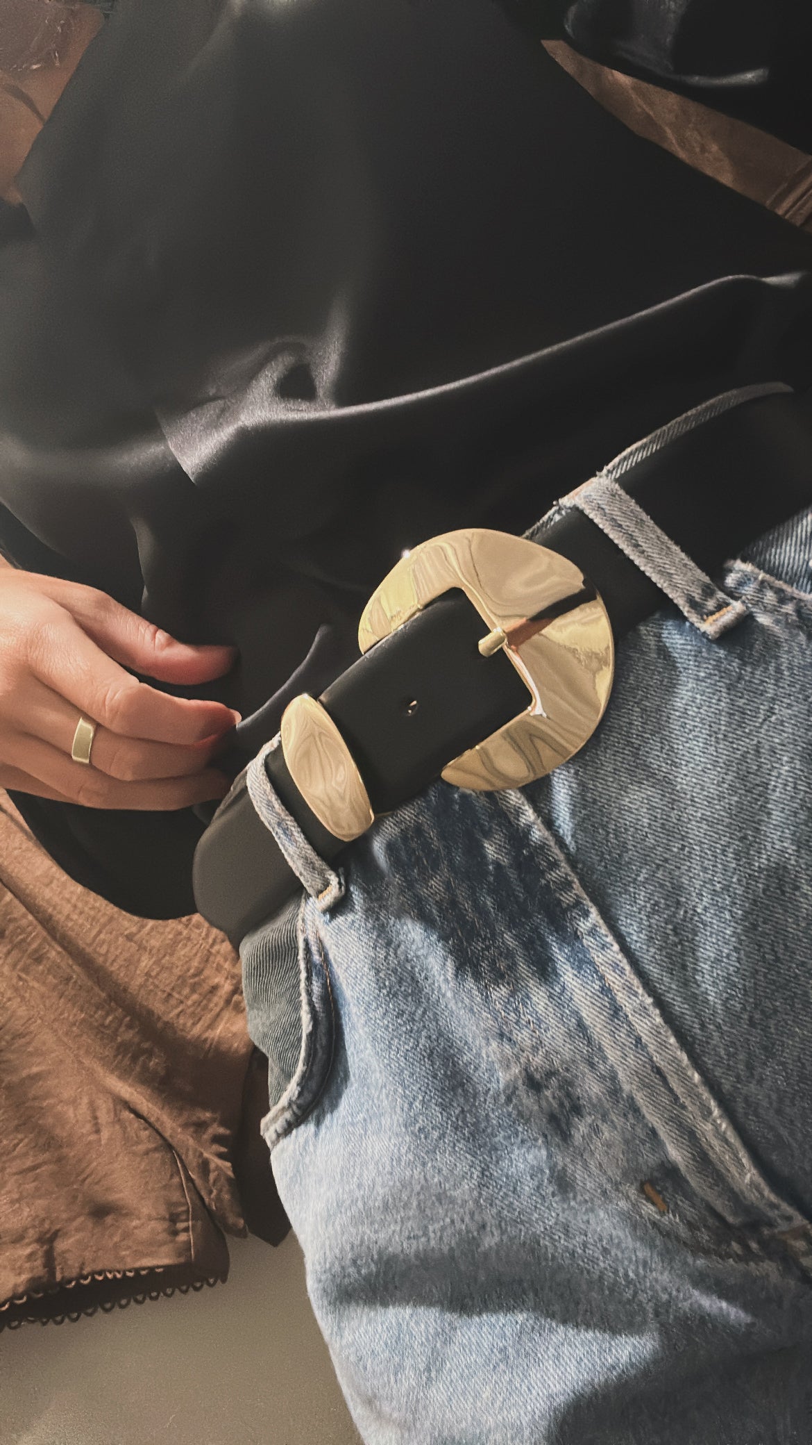 B-Low The Belt Morgan Belt in Black/Gold