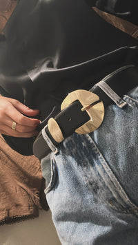B-Low The Belt Morgan Belt in Black/Gold