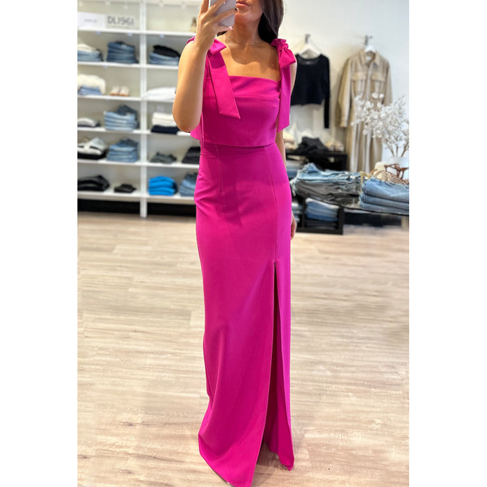 Black Halo Clayton Gown Set in Hot Pink