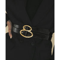 B-Low The Belt Ophelia Gloss Leather Belt in Black/Gold