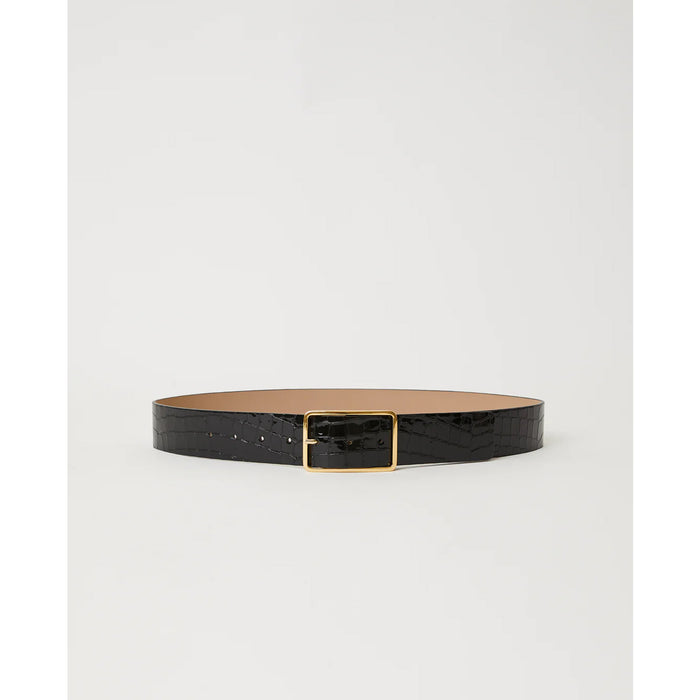 B-Low The Belt Milla Croco Belt in Black/Gold
