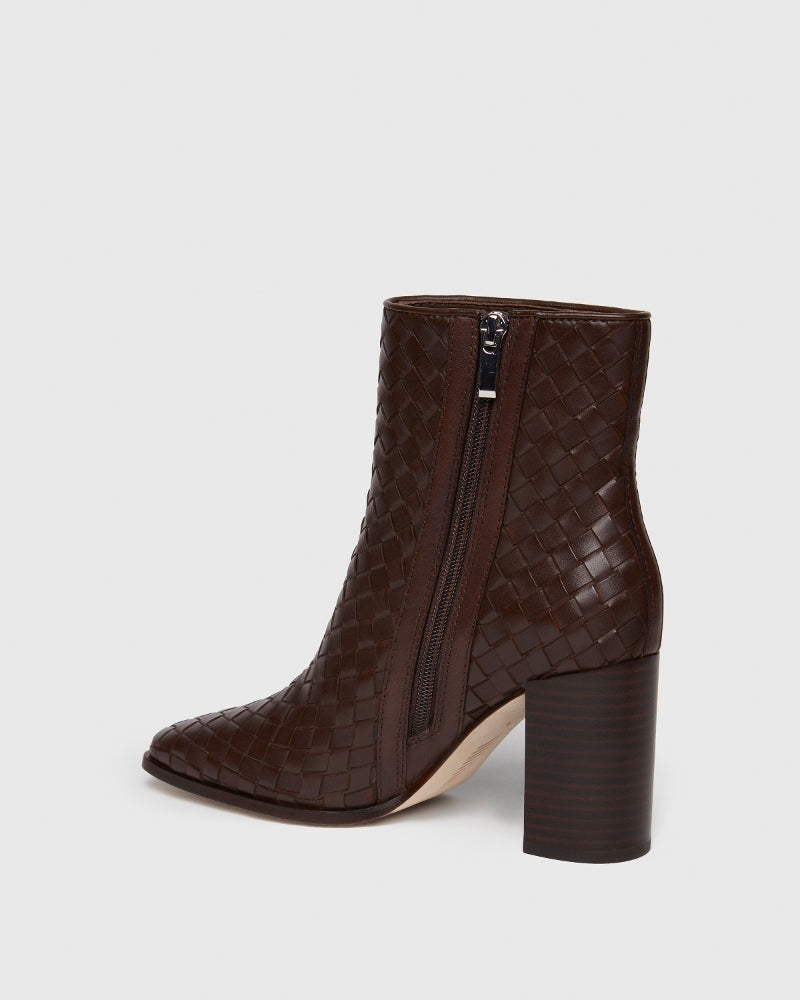 Paige Denim Frances Boot in Chocolate Leather