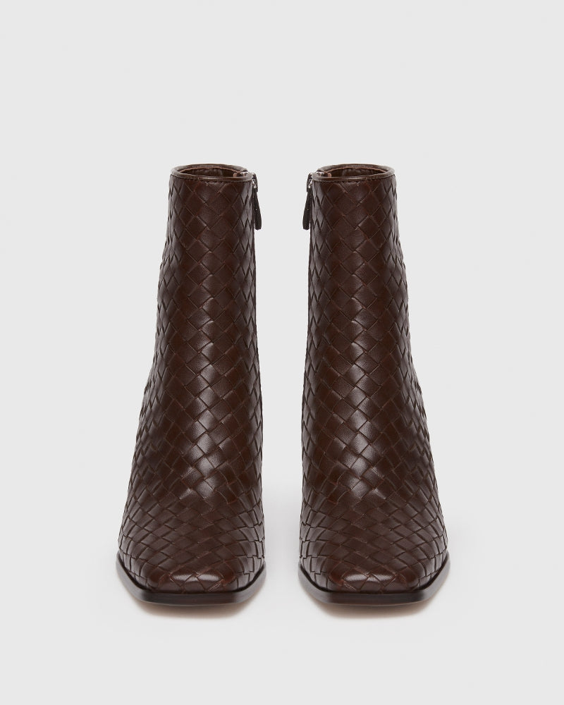 Paige Denim Frances Boot in Chocolate Leather