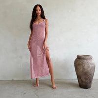 BTB Los Angeles Tenia Knit Cover Up Dress in Rose