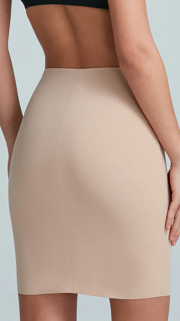 Commando Half Slip with Control Short in Beige