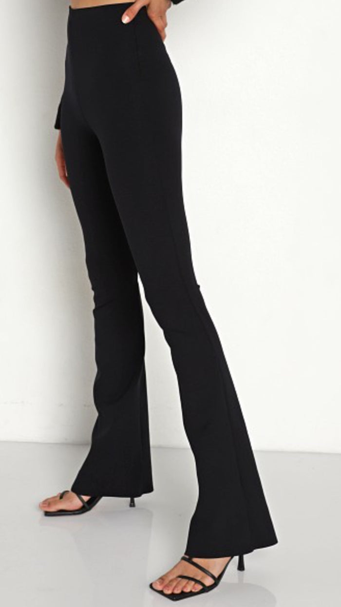 Commando Neoprene High Waisted Flare Legging in Black