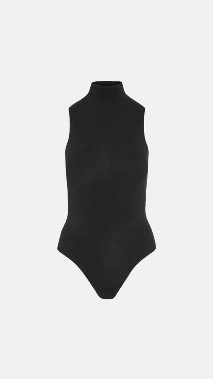 Commando Ballet Sleeveless Mock Neck Bodysuit in Black