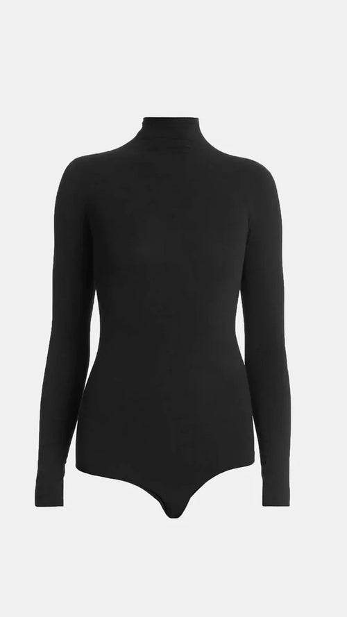 Commando Ballet Mockneck Long Sleeve Bodysuit in Black