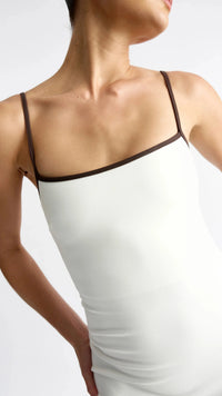 Studio Lexi Olivette Dress in Ivory/Brown