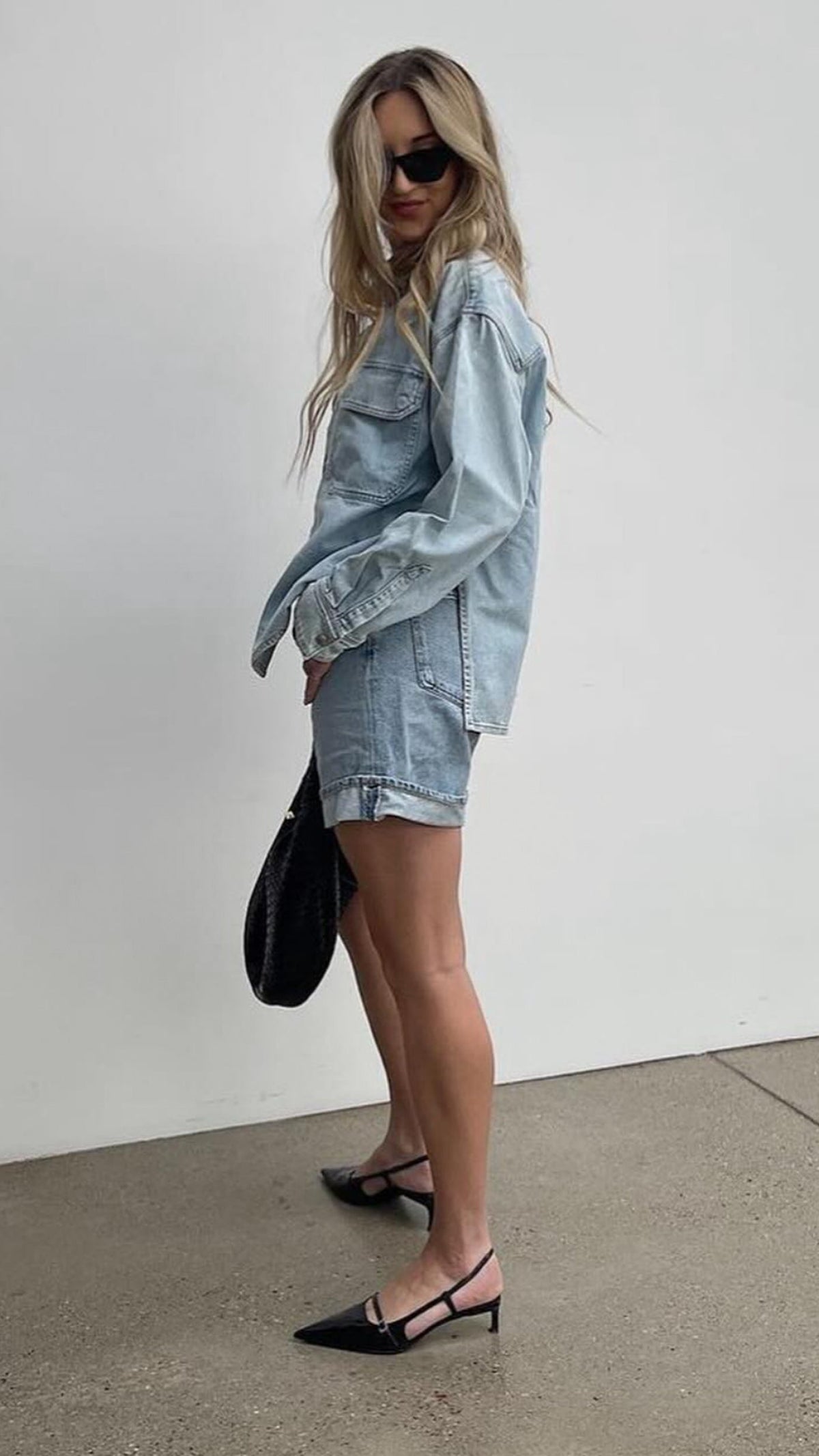 AGOLDE Denim Dame High Rise Cuff Shorts in Tension