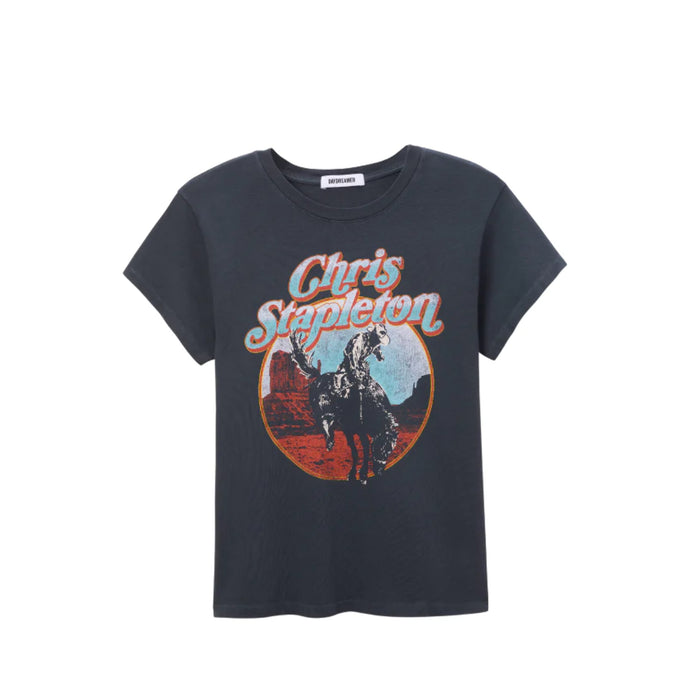 DAYDREAMER Chris Stapleton Horse and Canyons Tour Crew Neck Tee in Vintage Black