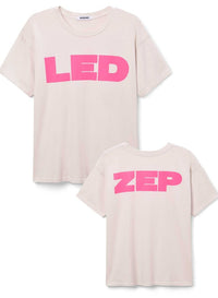 DAYDREAMER Led Zep Mech Tee in Cream/Hot Pink