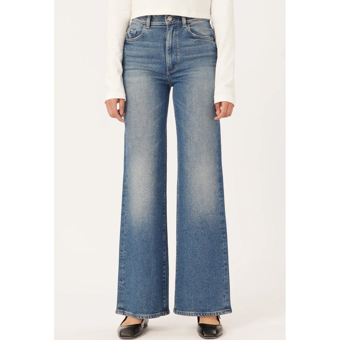 DL1961 Denim Hepburn Wide Leg High Rise Vintage 32" in East Lake